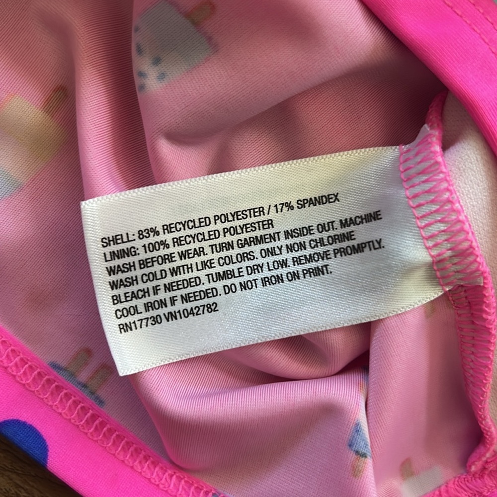 Cat & Jack Pink Rashguard Swim Set - Picture 7 of 9